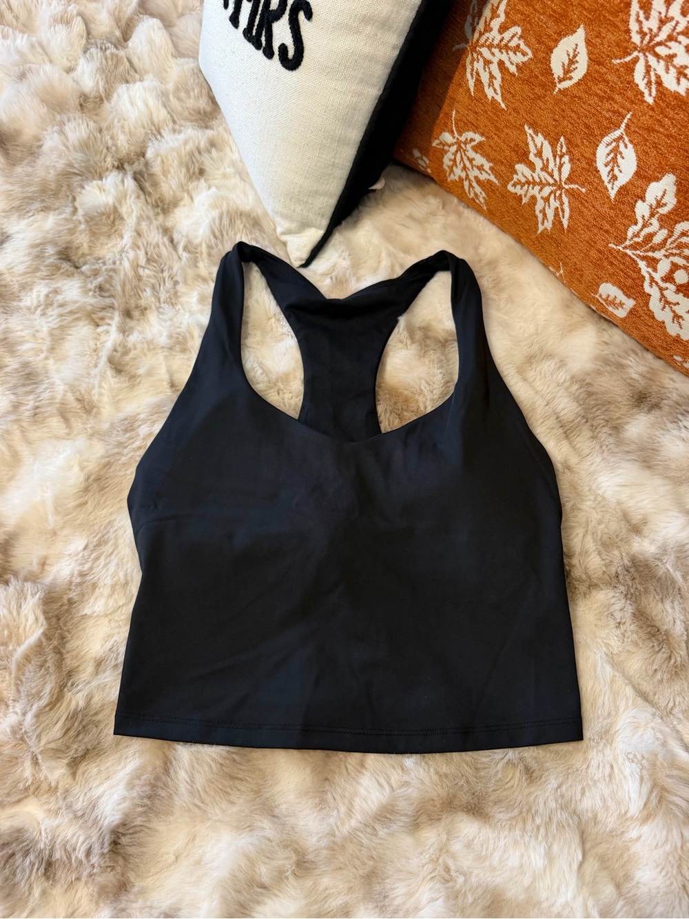 Fabletics Black Racerback Active Tank Top Small
